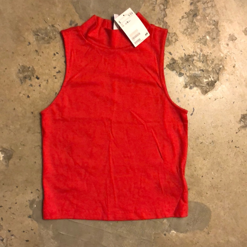 Red H&M Crop Top, new with tags. Size small